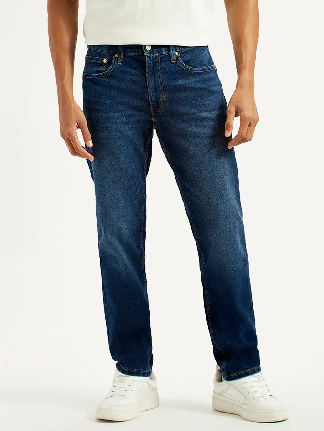Men's 541 Dark Indigo Athletic Tapered Fit Mid Rise Jeans 2