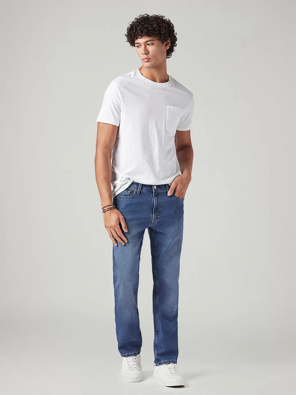 Men's 541 Blue Athletic Tapered Fit Mid Rise Jeans 1