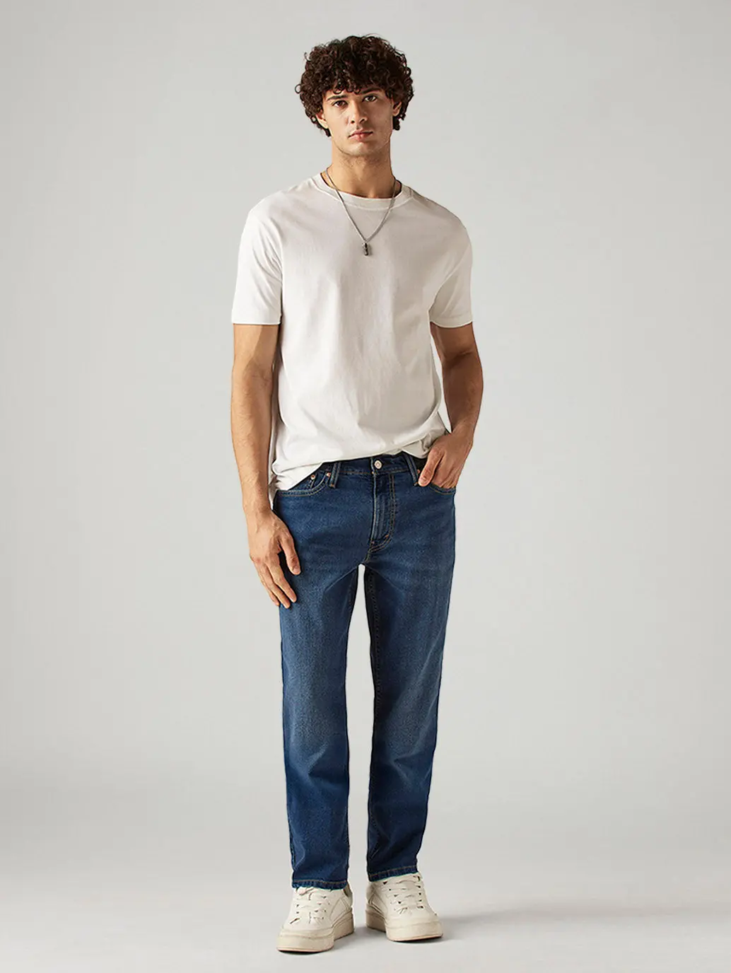 Men's 541 Blue Athletic Tapered Fit Mid Rise Tinted Jeans 1