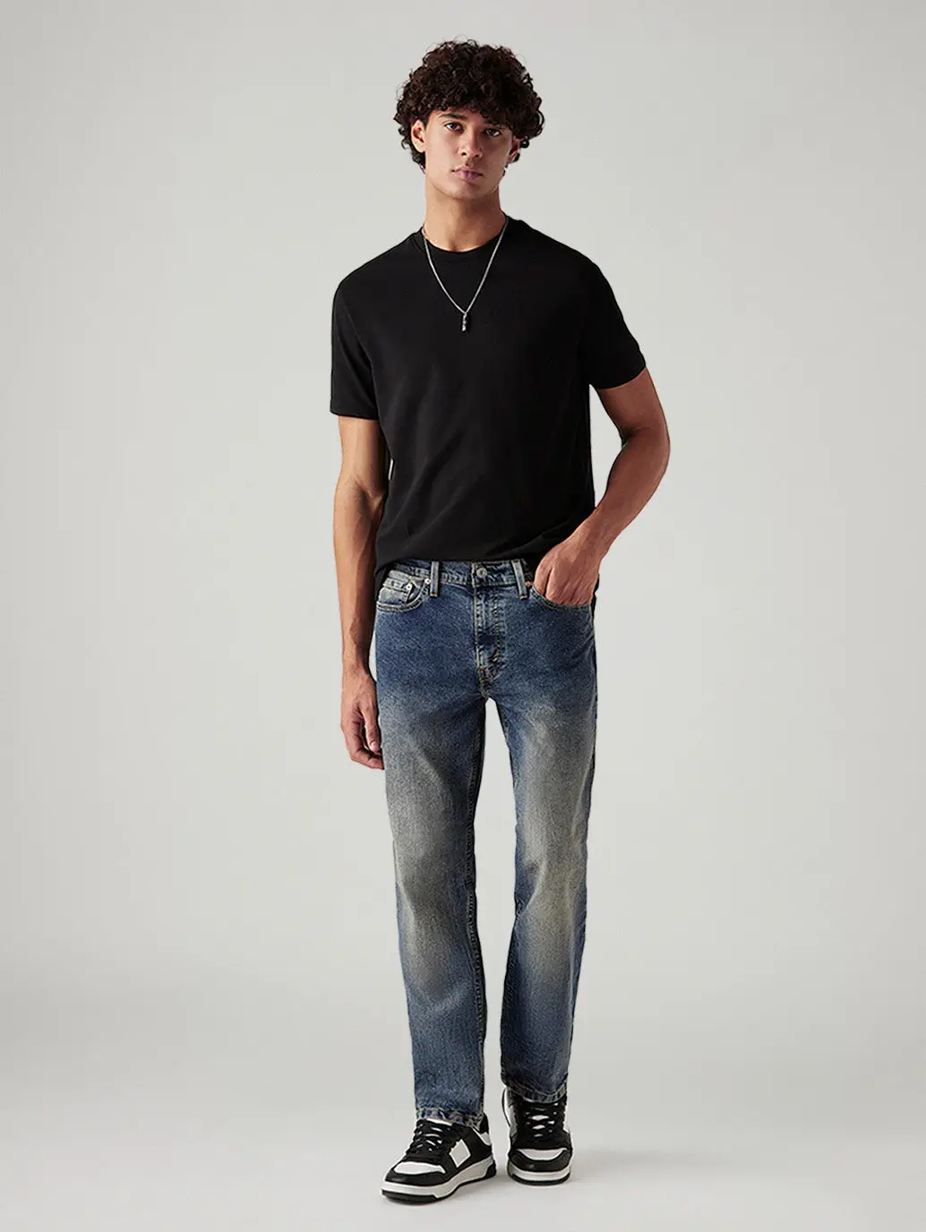 Men's Tinted 541 Med Indigo Athletic Tapered Fit Mid Rise Jeans 1