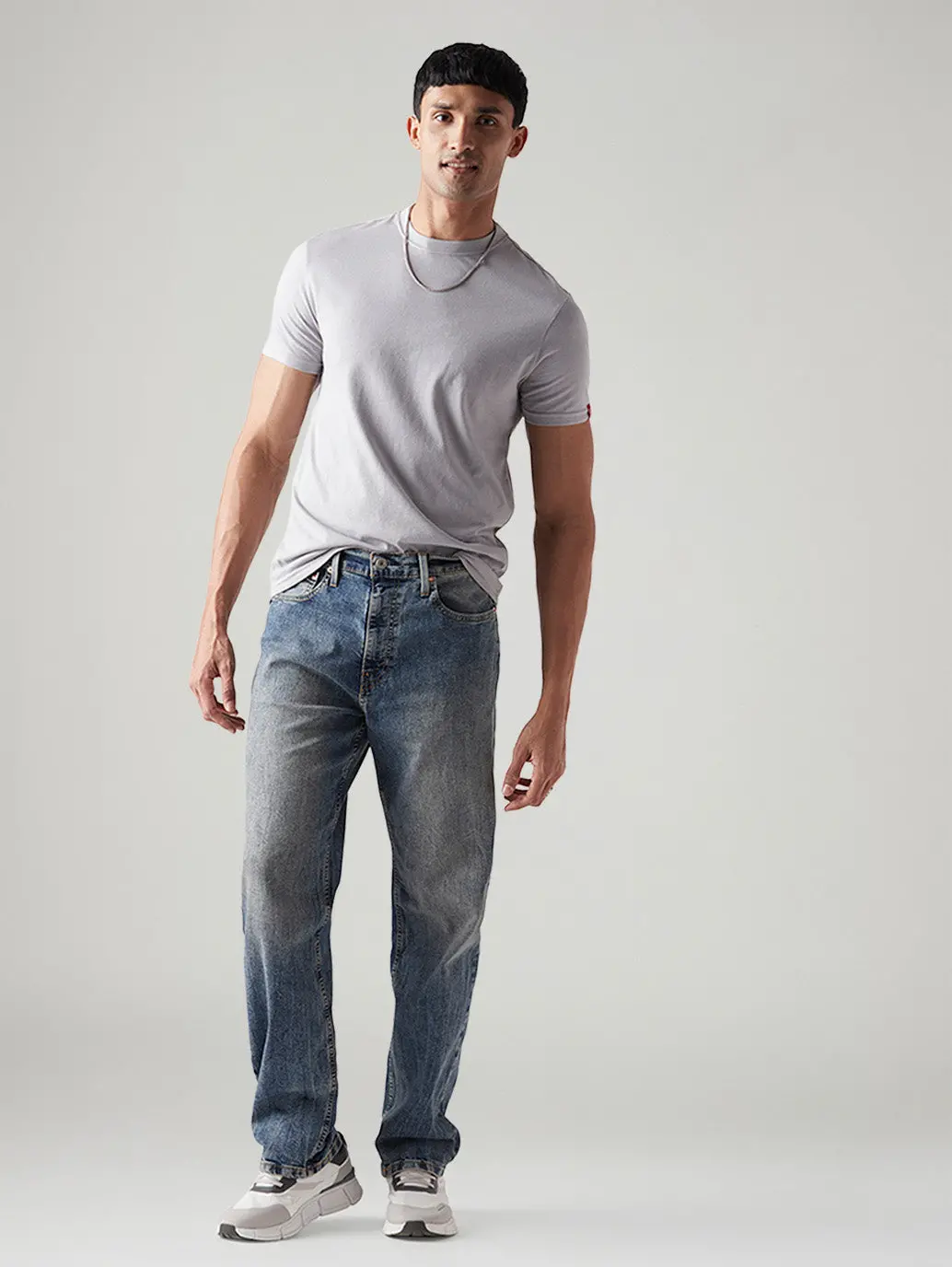 Men's 568 Med Indigo Loose Fit Mid Rise Jeans 1