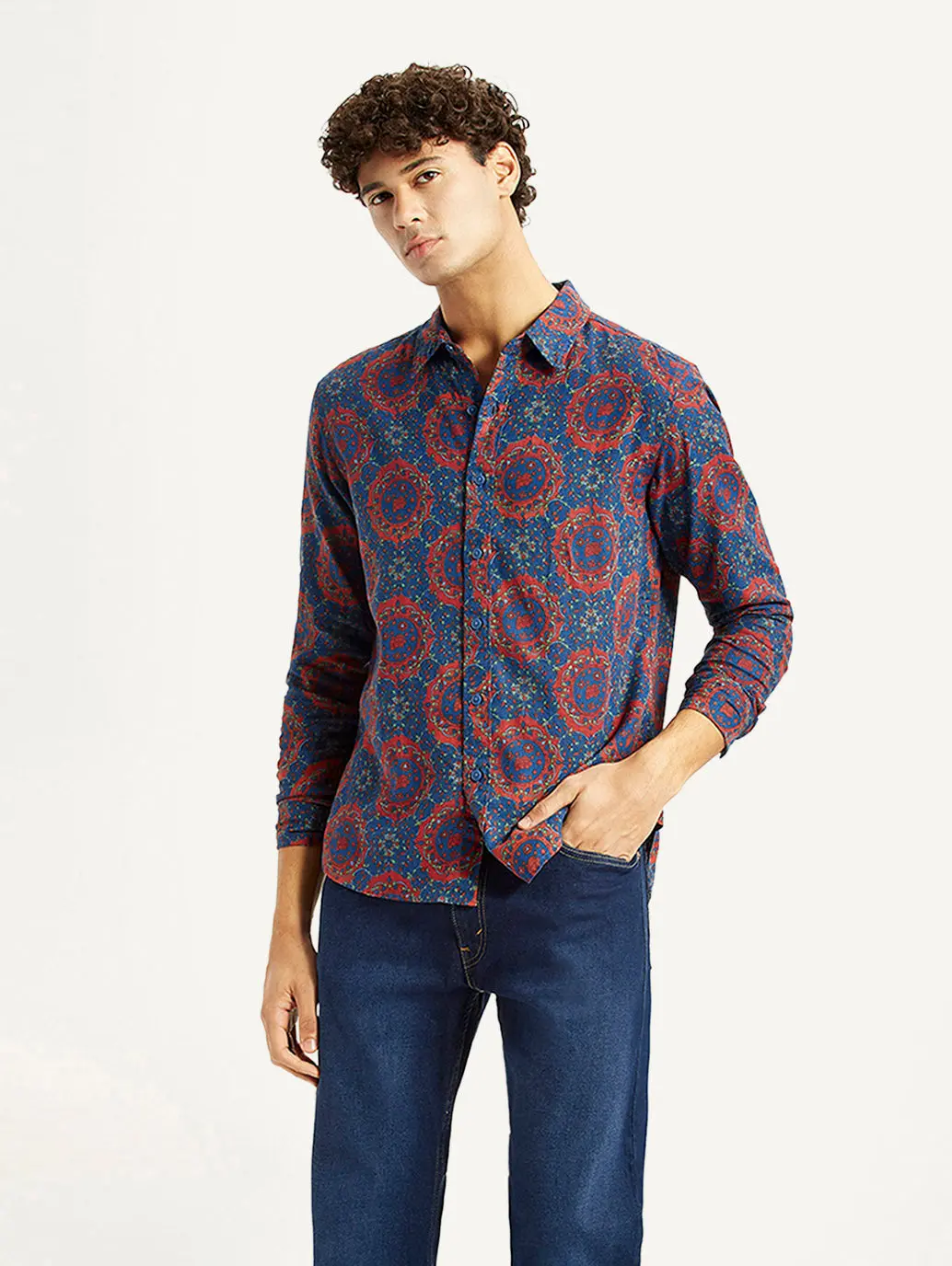 Men's Printed Multicolor Slim Fit Shirt 1