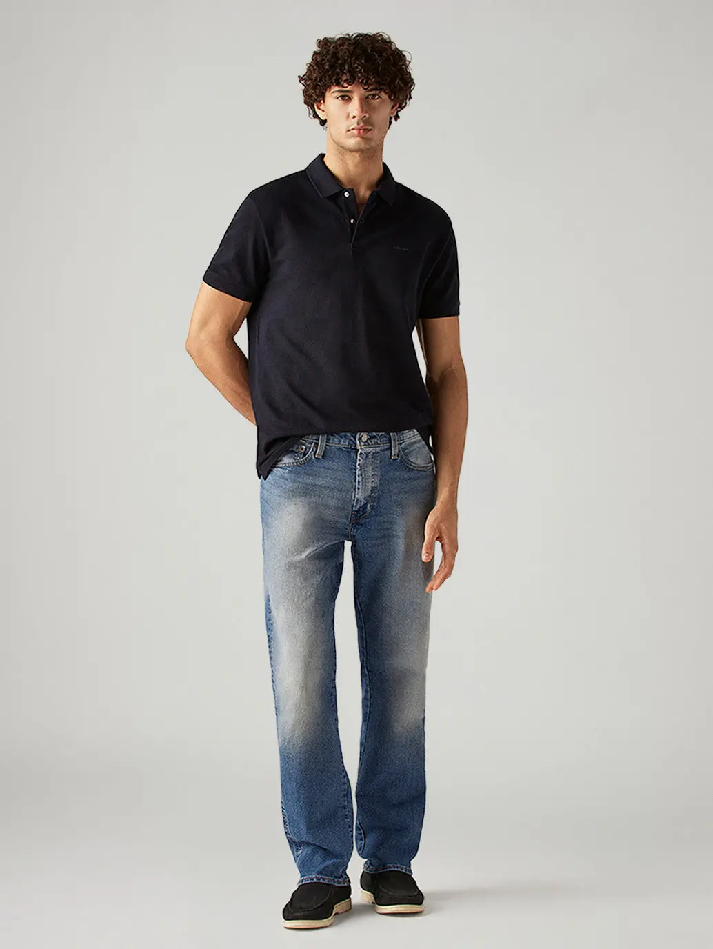Men's 541 Blue Athletic Tapered Fit Mid Rise Commuter Jeans 1