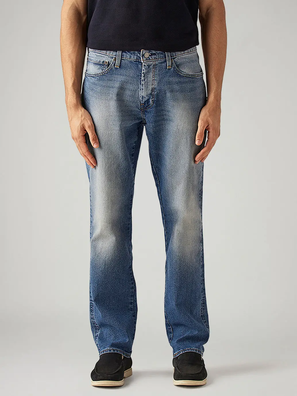 Men's 541 Blue Athletic Tapered Fit Mid Rise Commuter Jeans 3