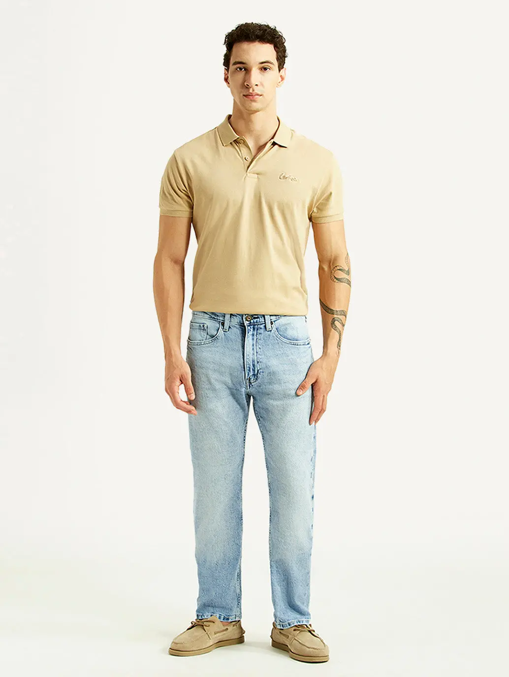 Men's 505 Light Blue Straight Fit Hyper Stretch Jeans 7