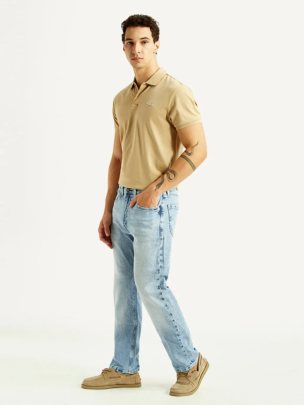 Men's 505 Light Blue Straight Fit Hyper Stretch Jeans 5