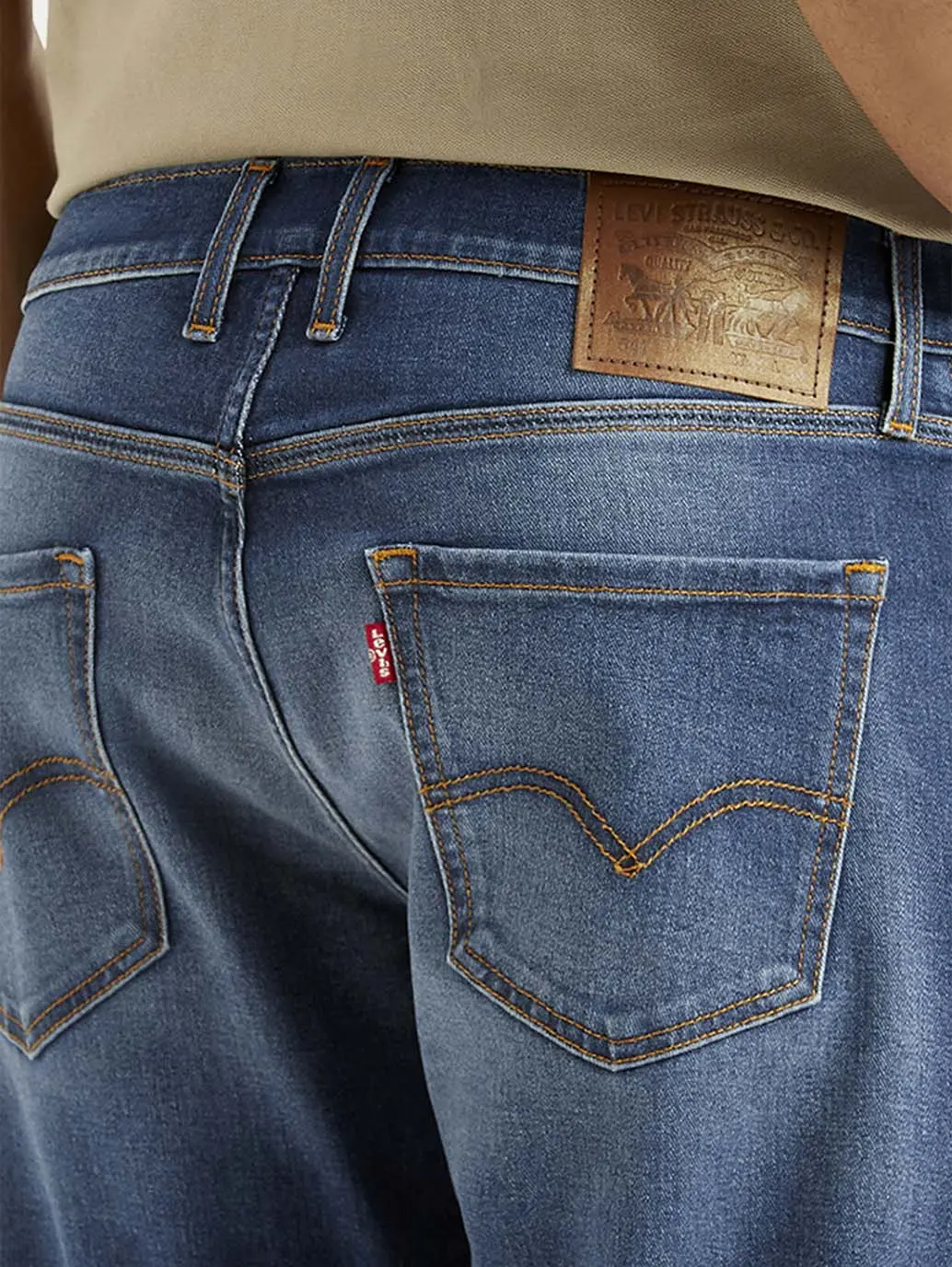 Men's 541 Blue Athletic Tapered Fit Hyper Stretch Jeans 4