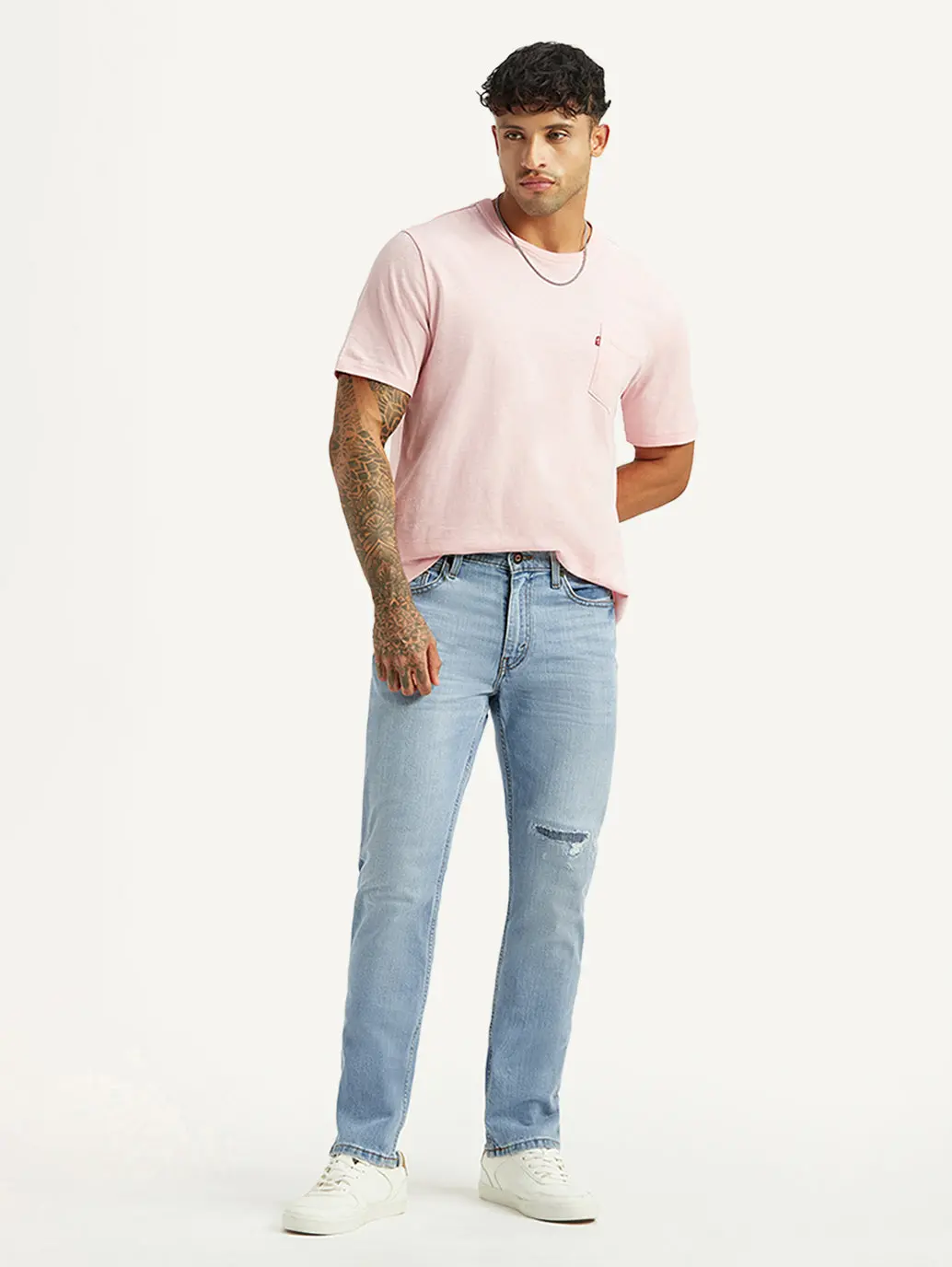 Men's 511 Light Blue Slim Fit Mid Rise Jeans 1