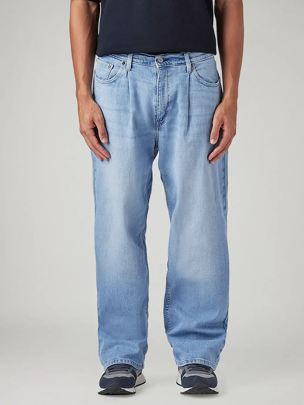 Men's 578 Light Blue Baggy Fit Mid Rise Jeans 3