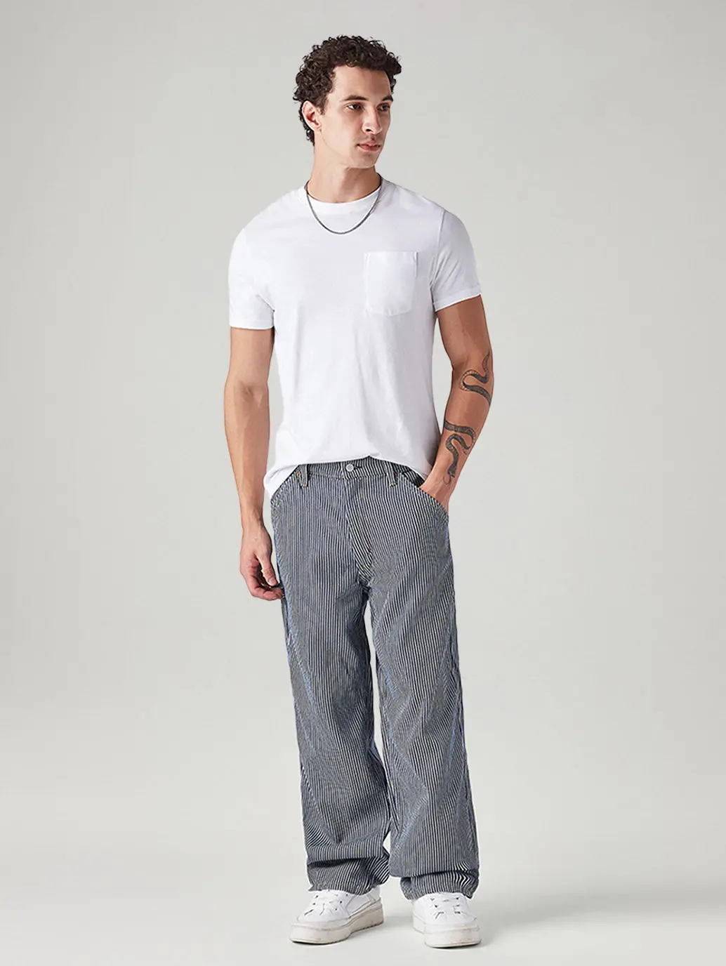 Men's 578 Blue Baggy Fit Mid Rise Jeans 1