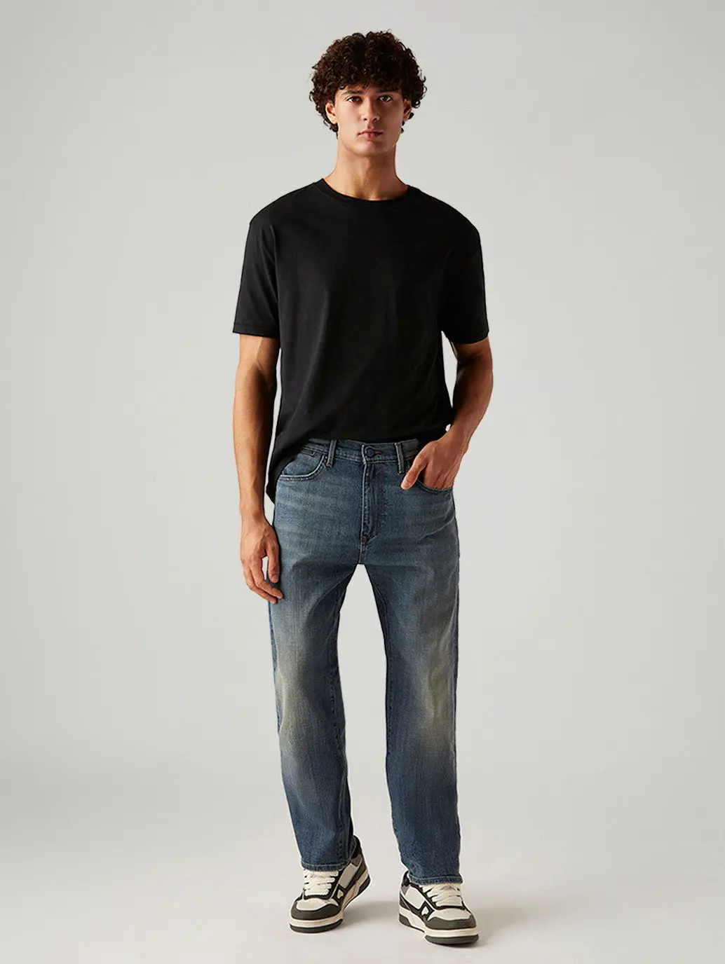 Men's 505 Blue Straight Fit Hyper Stretch Jeans 1