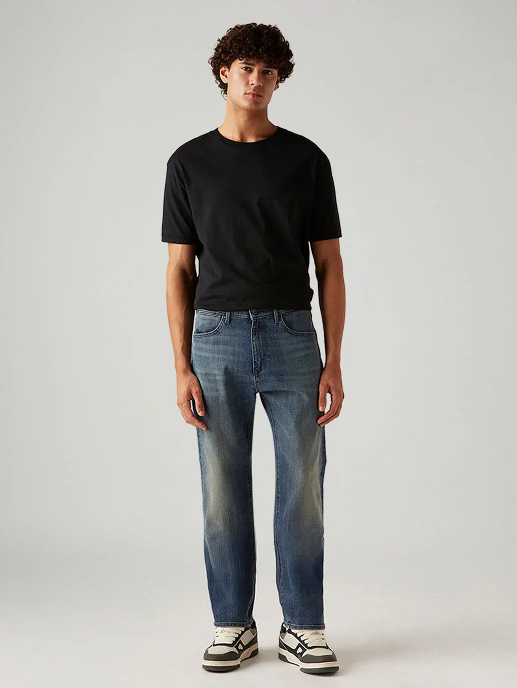 Men's 505 Blue Straight Fit Hyper Stretch Jeans 2