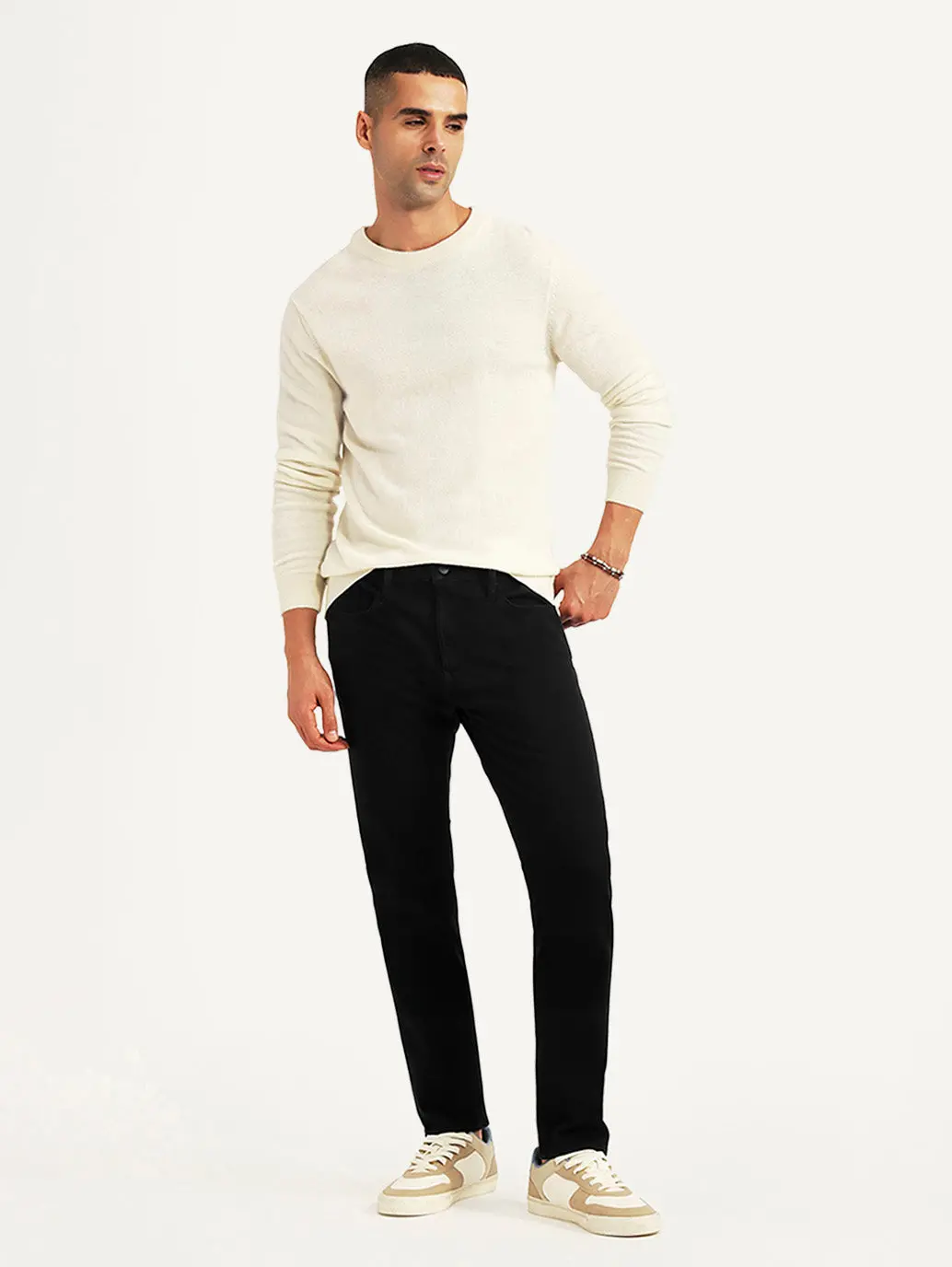 Men's Redloop 512 Black Slim Tapered Fit Mid Rise Jeans 1