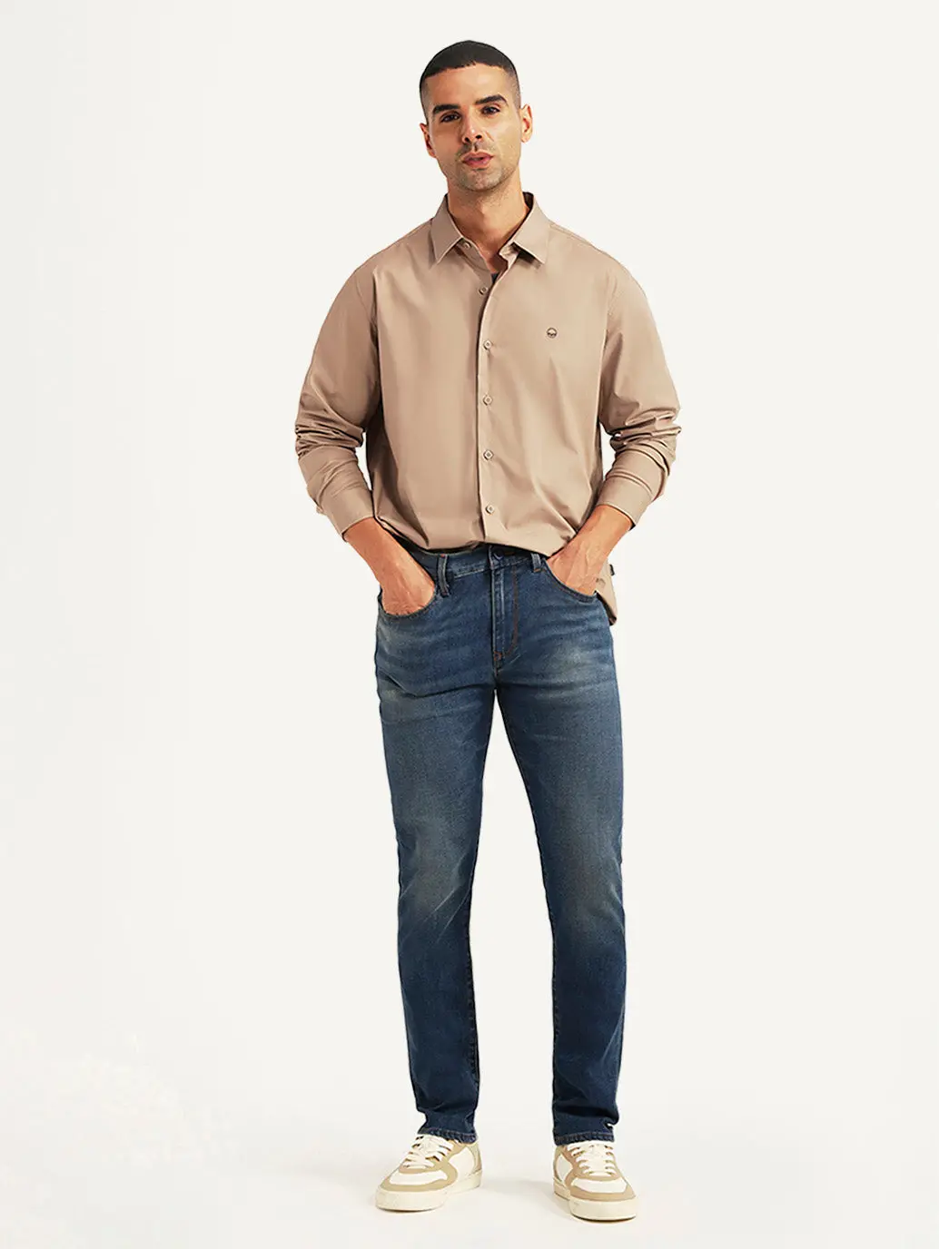 Men's Redloop 512 Blue Slim Tapered Fit Mid Rise Jeans 1