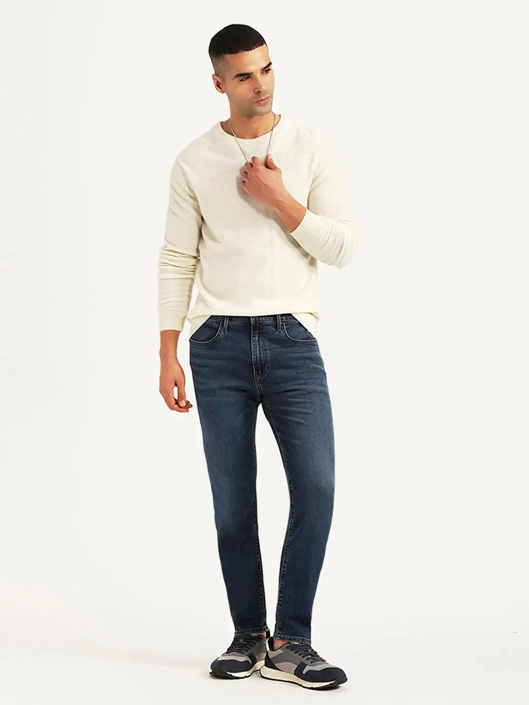 Men's Redloop 512 Blue Slim Tapered Fit Mid Rise Jeans 1