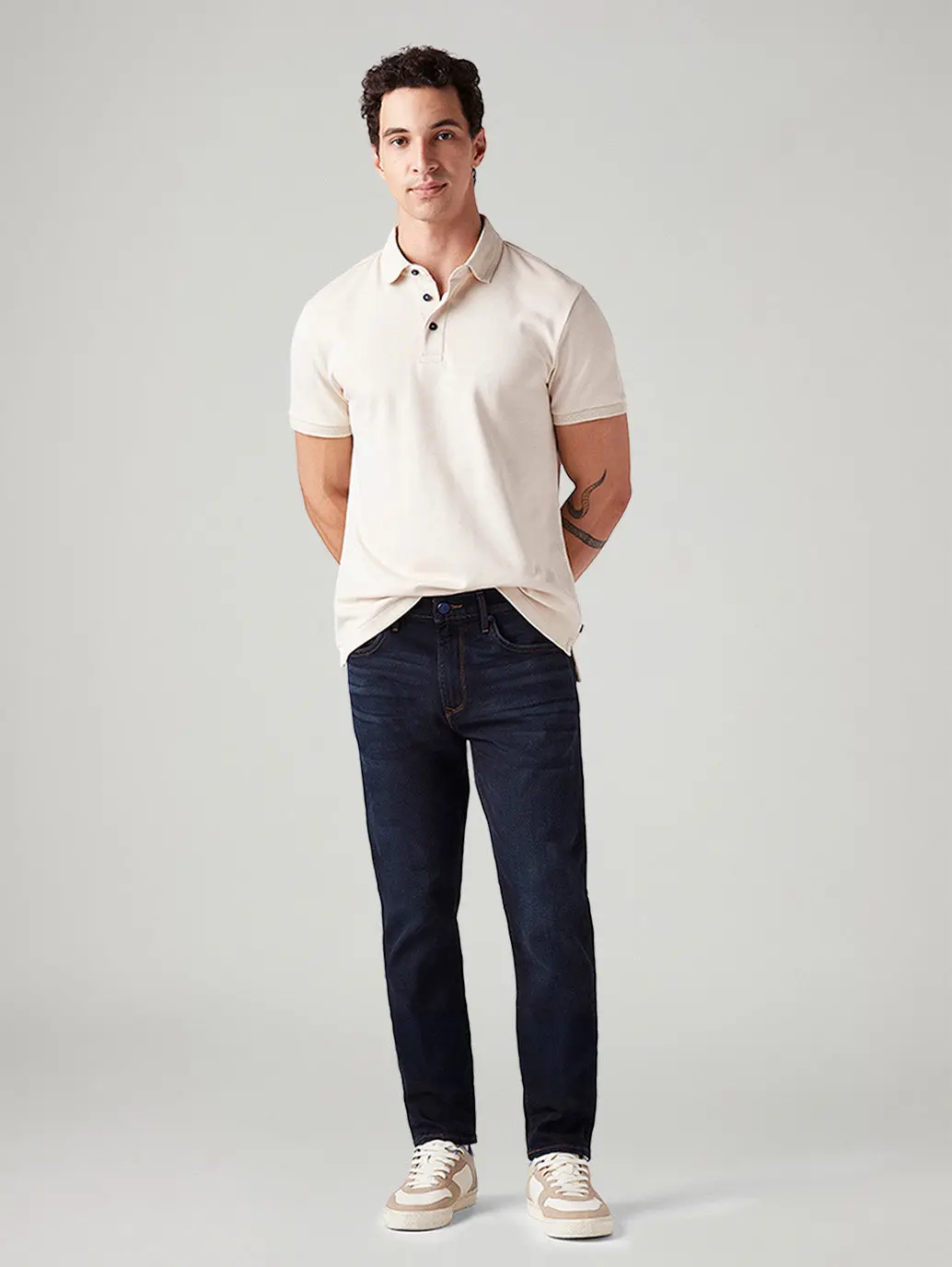 Men's 512 Dark Blue Slim Tapered Fit Mid Rise Jeans 1