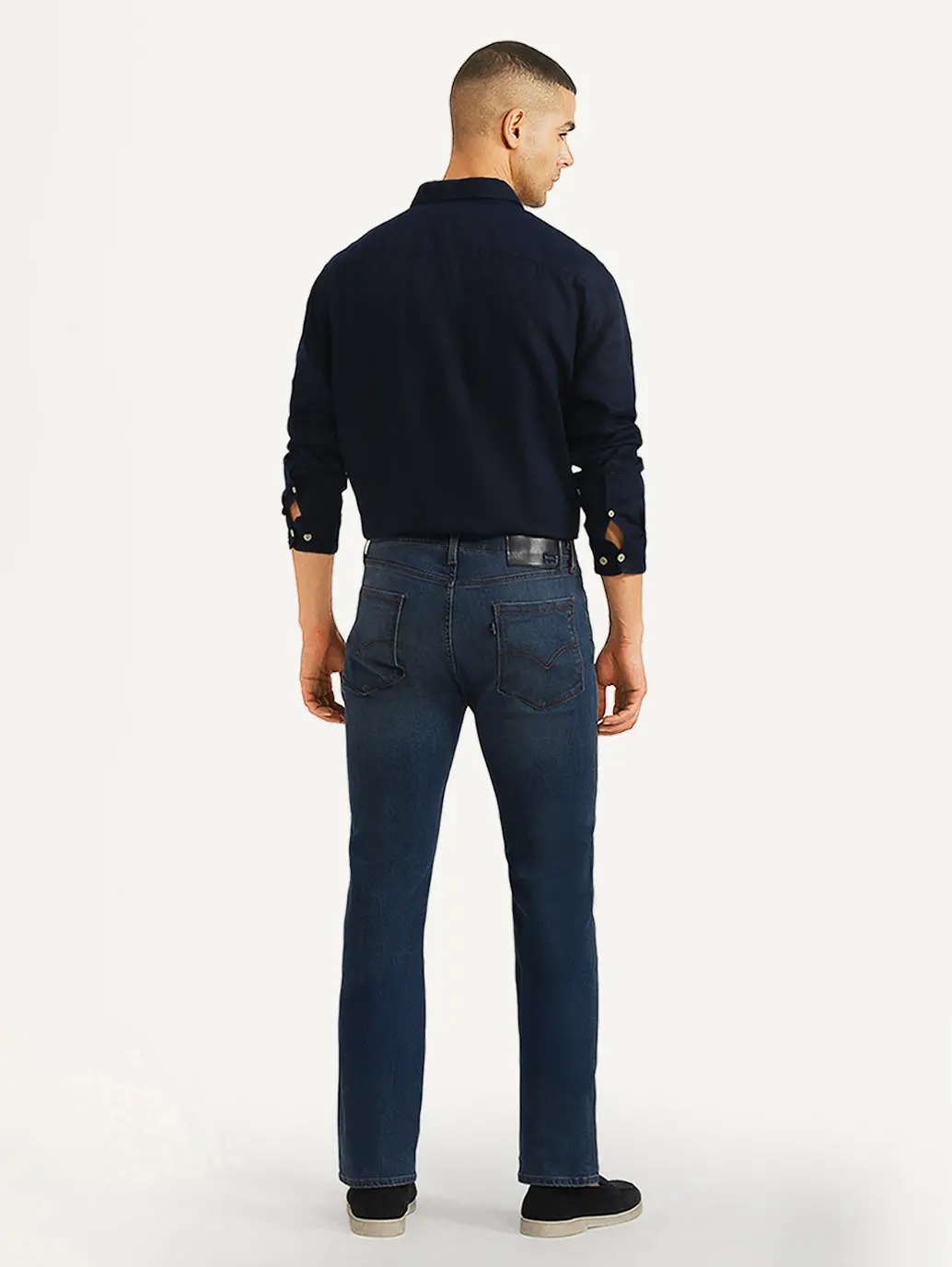 Men's Redloop 513 Dark Blue Slim Straight Fit Mid Rise Jeans 5