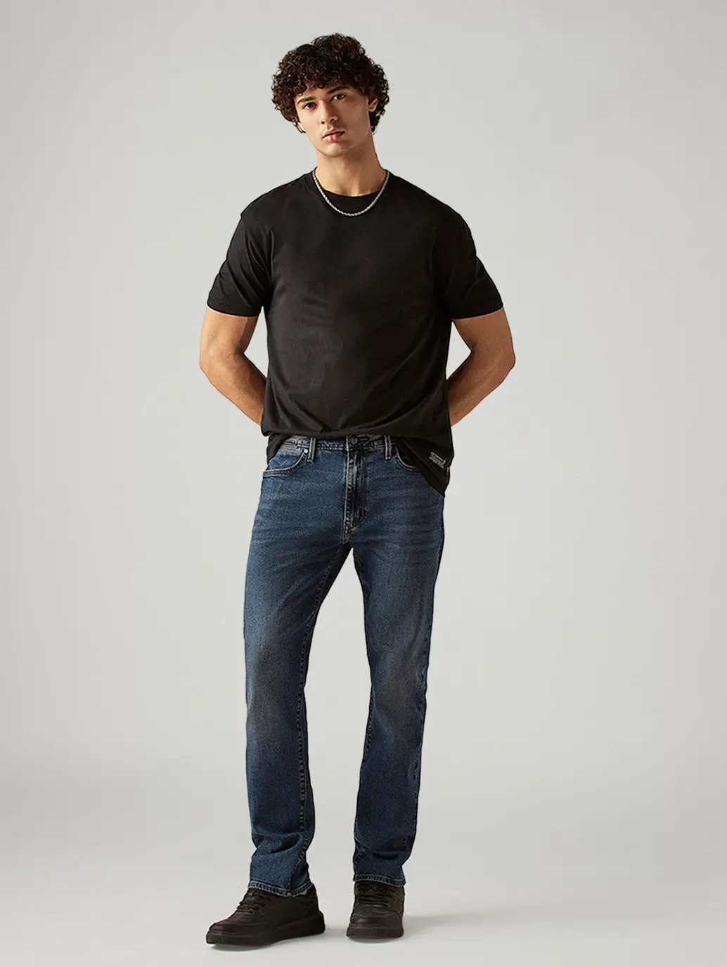 Men's 513 Blue Slim Straight Fit Mid Rise Redloop Jeans 1