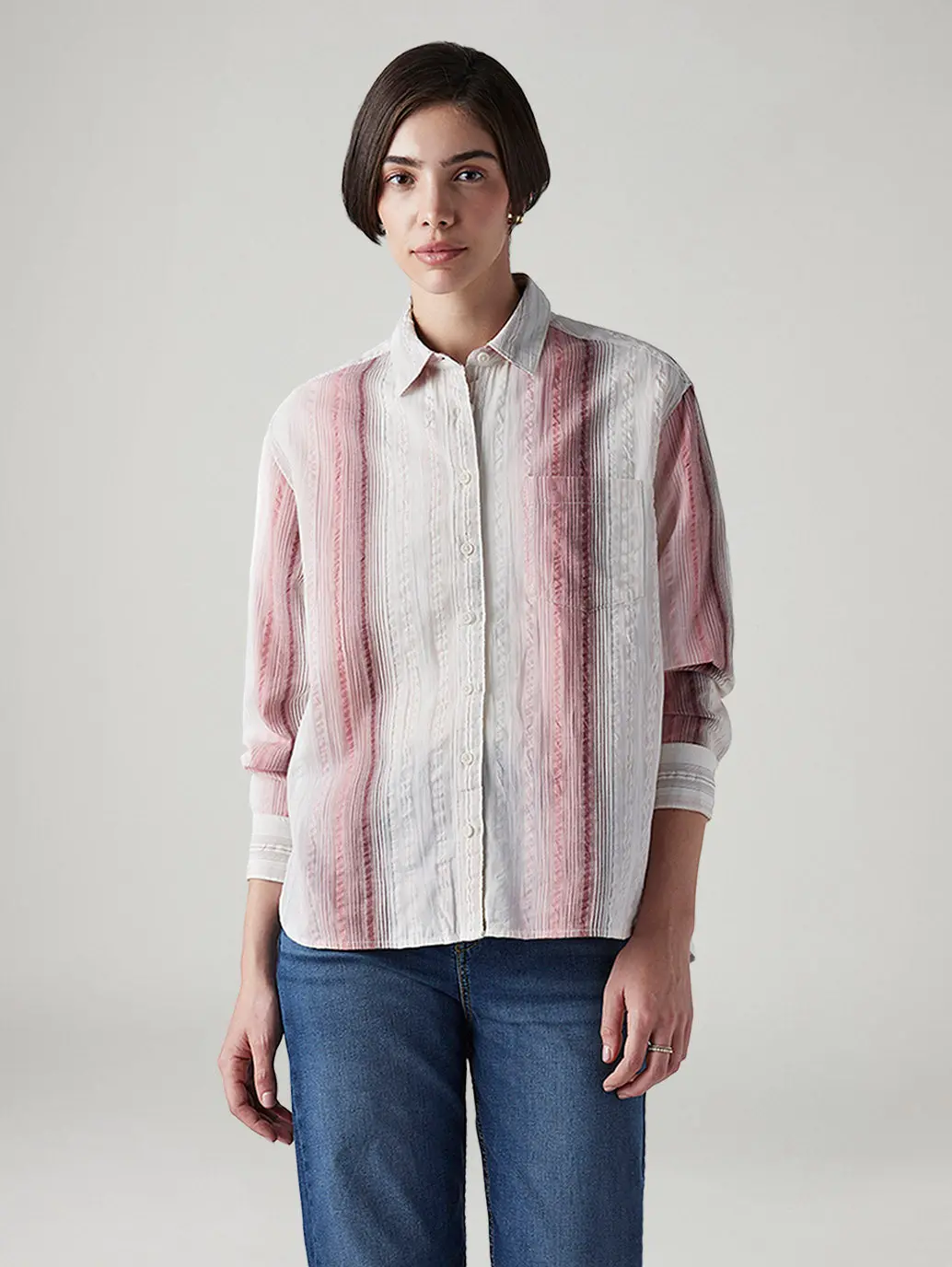 Women's Striped Relaxed Fit Shirt 2