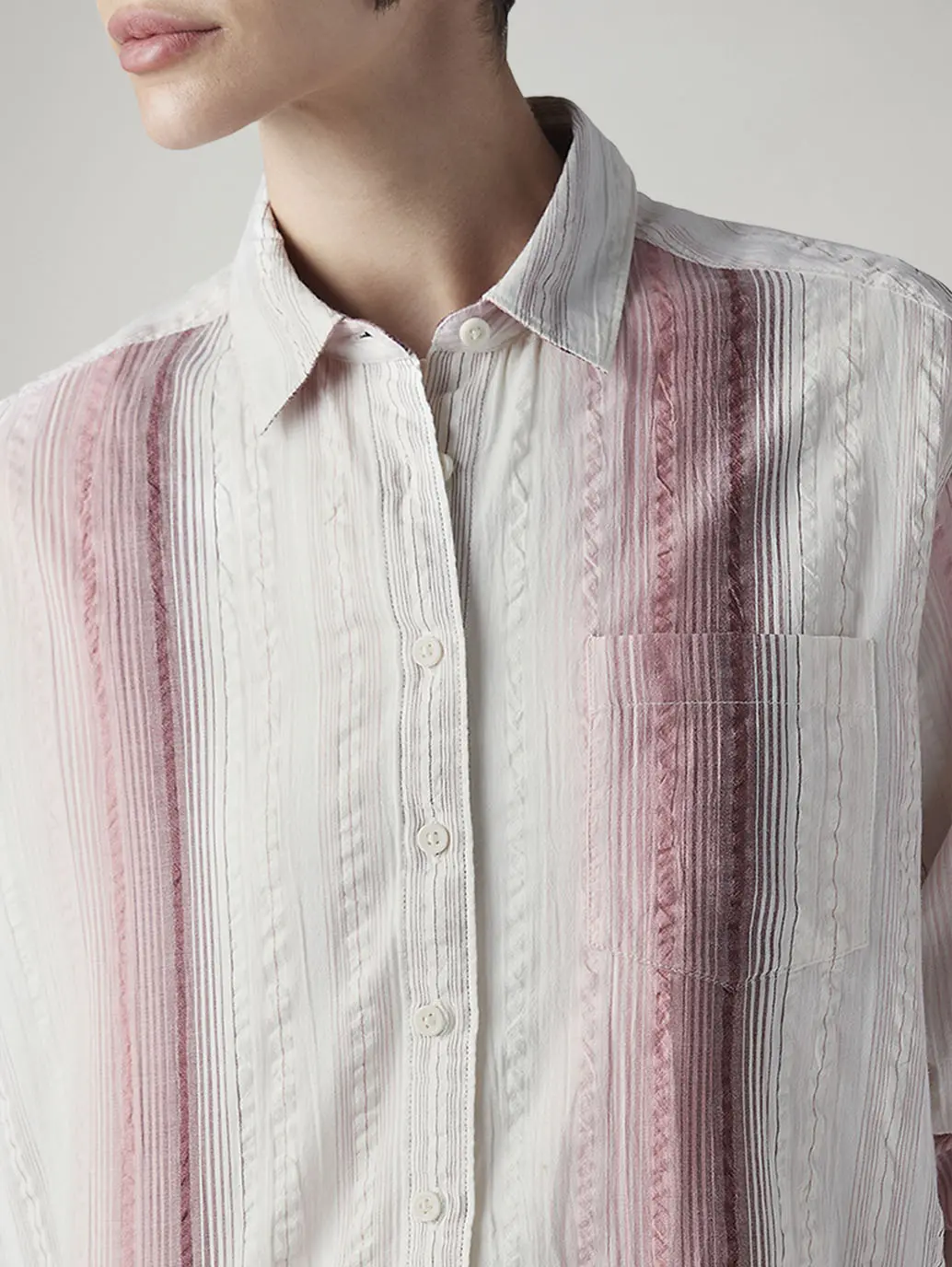 Women's Striped Relaxed Fit Shirt 4