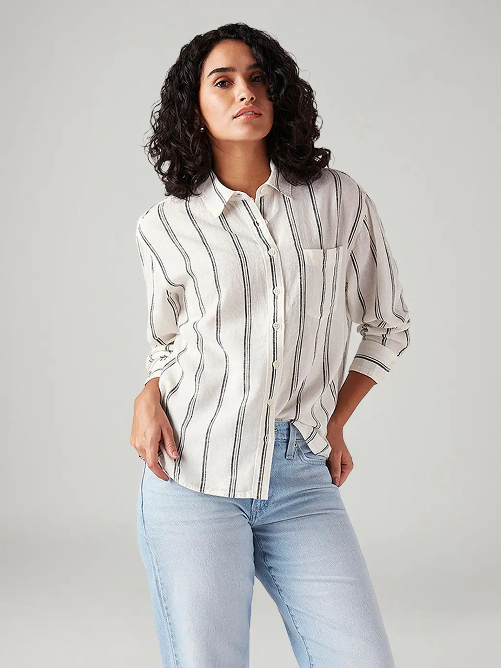 Women's Striped Regular Fit Shirt 1