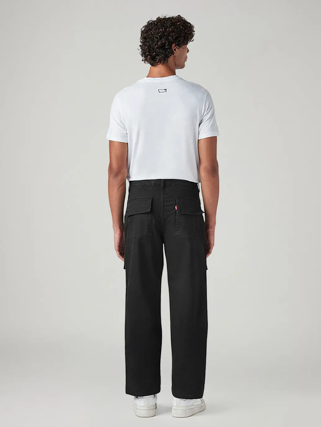 Men's Black Straight Fit Mid Rise Commuter Cargos 4