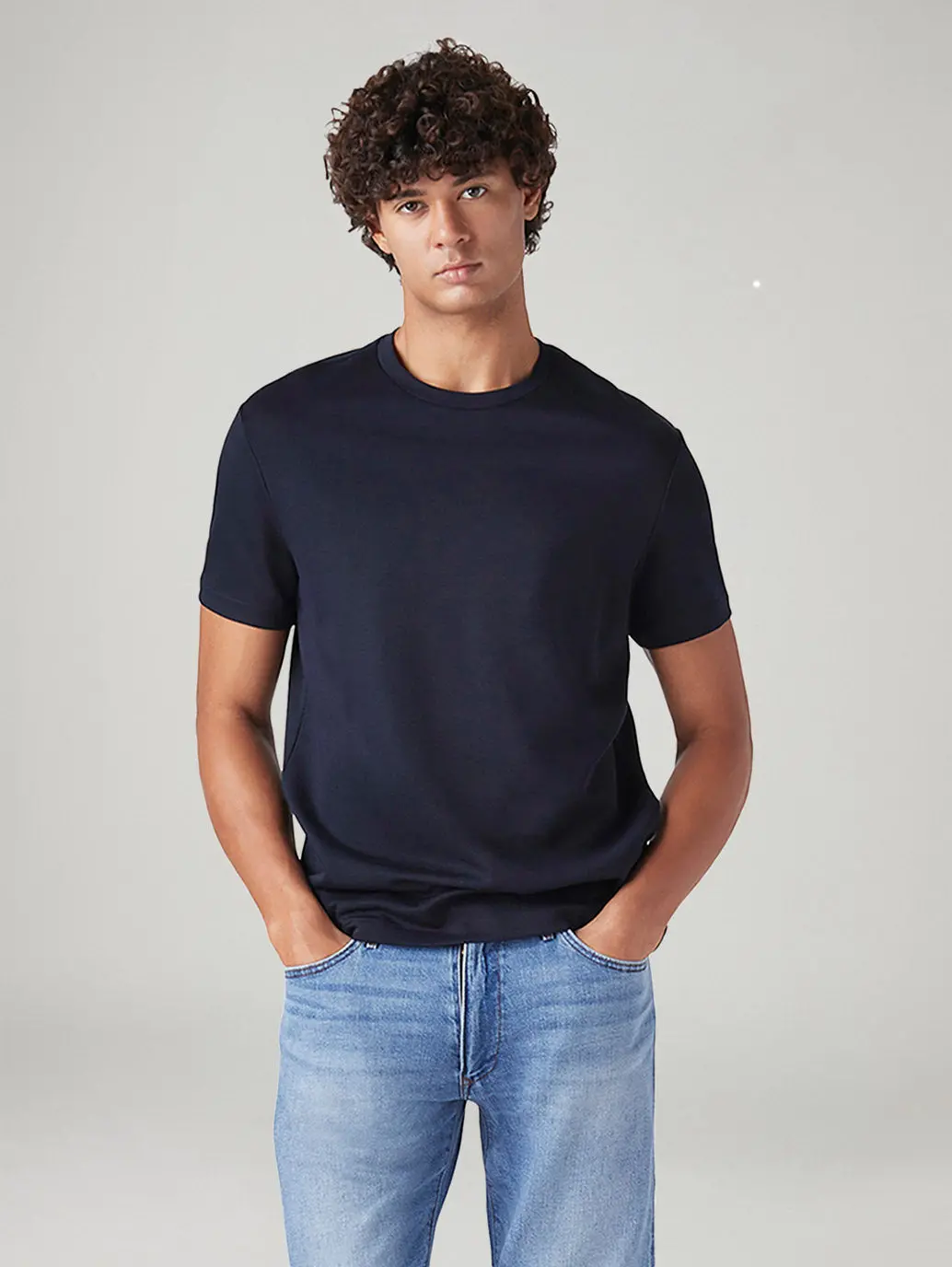 Men's Solid Regular Fit Interlock T-Shirt 1