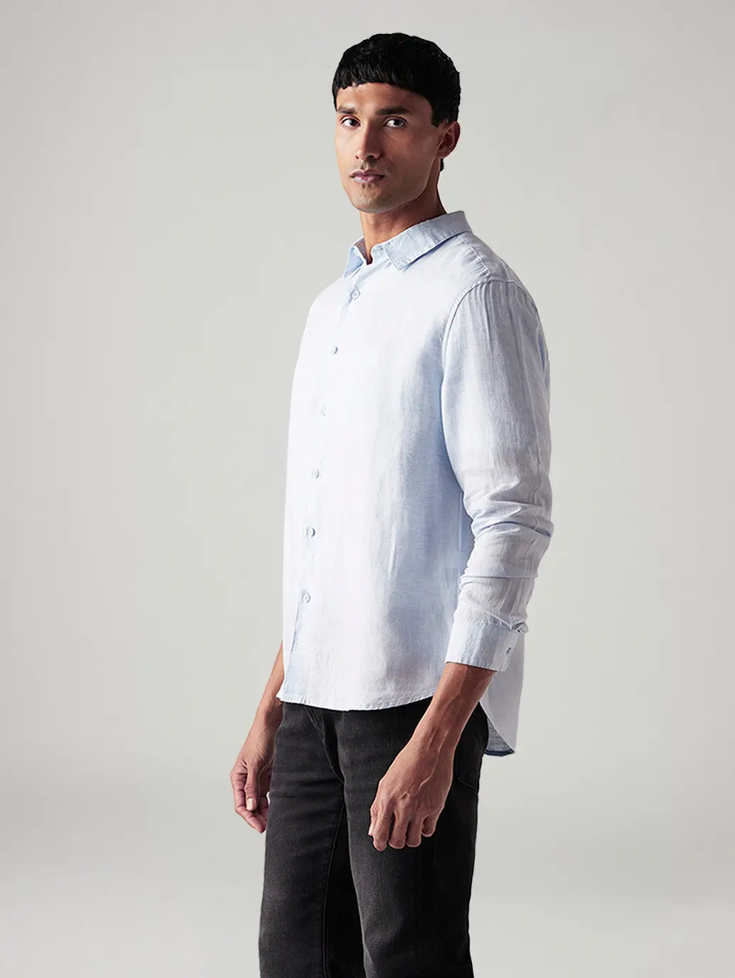 Men's Solid Slim Fit Linen Shirt 3