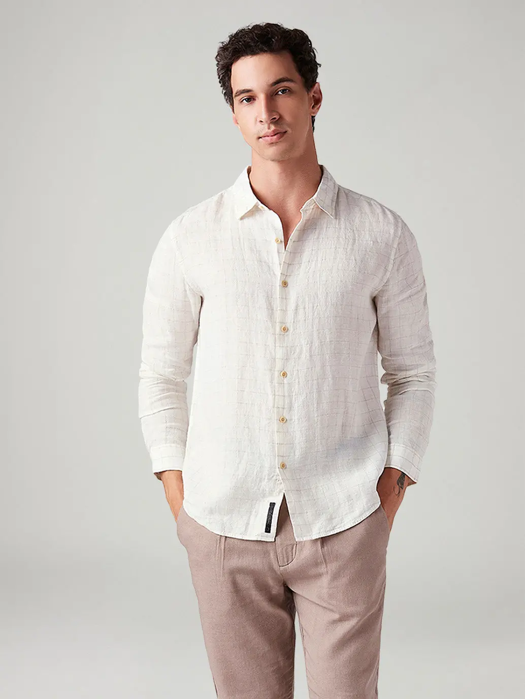 Men's Checkered Slim Fit Shirt 1
