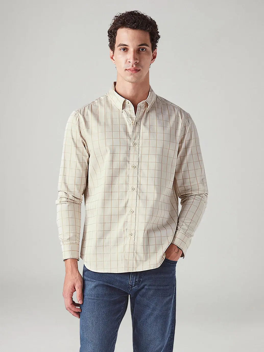 Men's Checkered Slim Fit Shirt 1