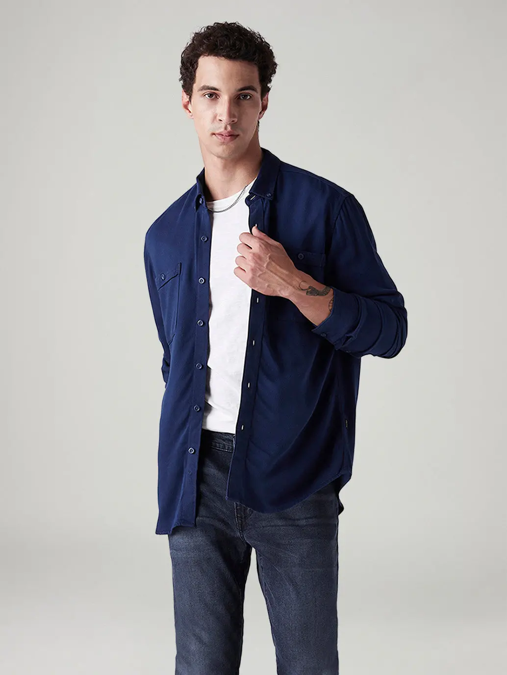 Men's Solid Slim Fit Shirt 1