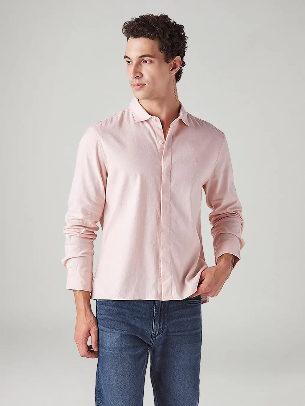 Men's Solid Slim Fit Linen Shirt 1