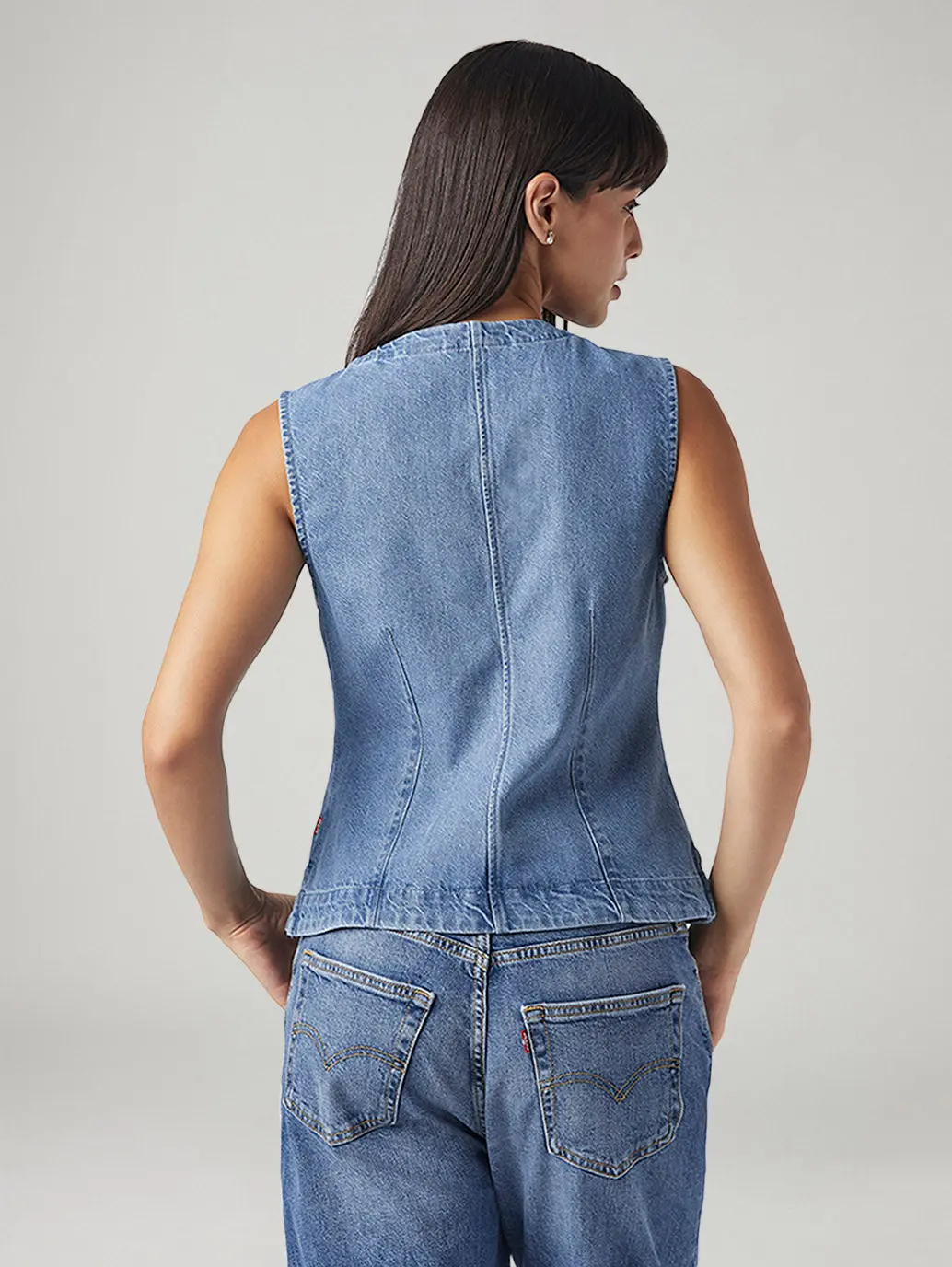 Women's Solid Regular Fit Denim Top 3
