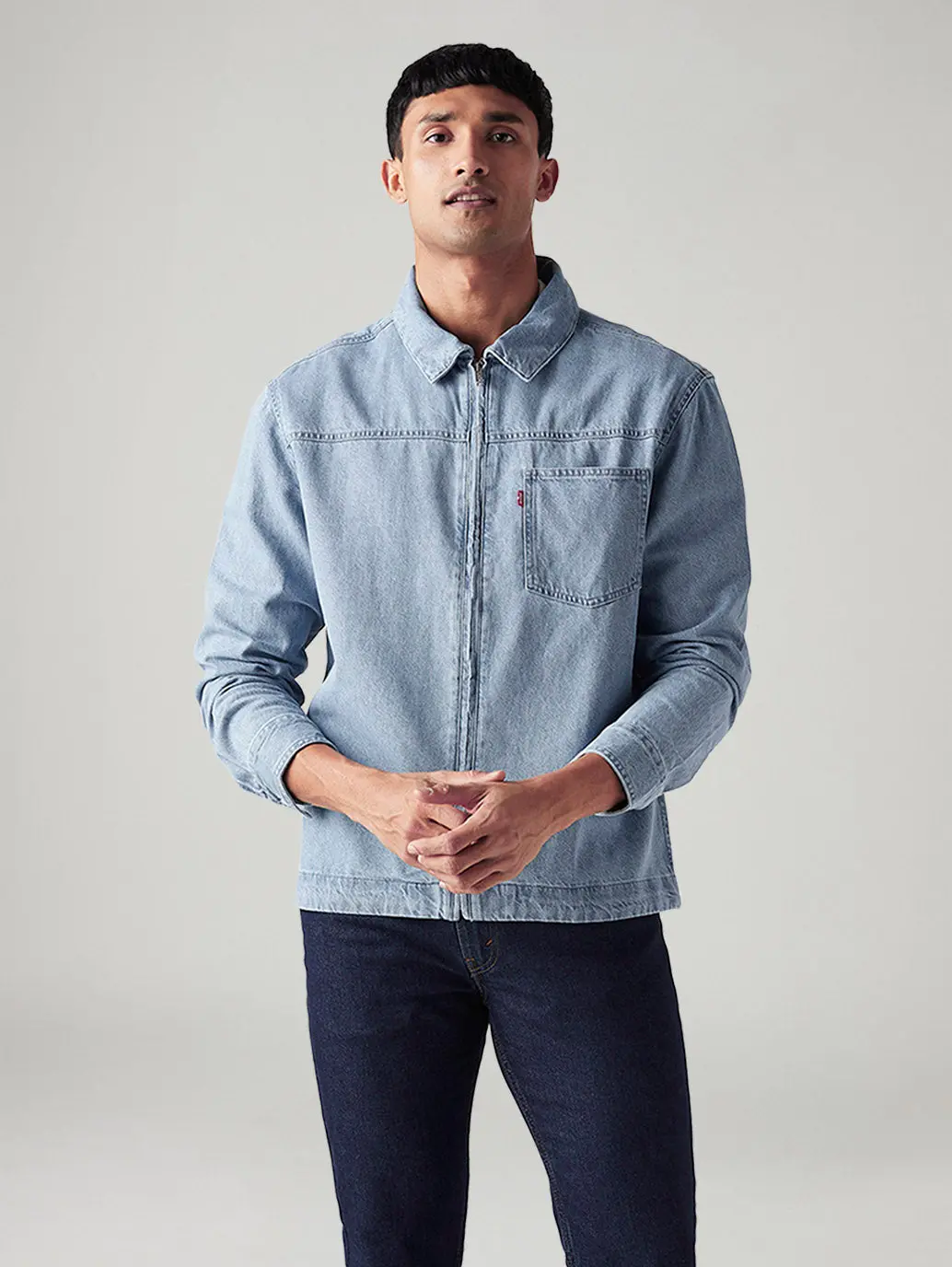 Men's Solid Relaxed Fit Jacket 1