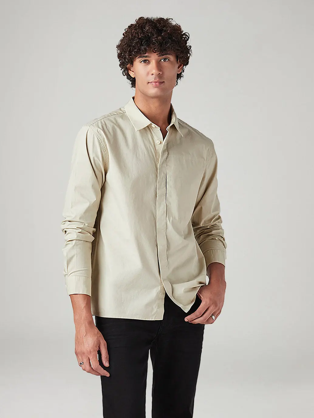 Men's Solid Slim Fit Shirt 1