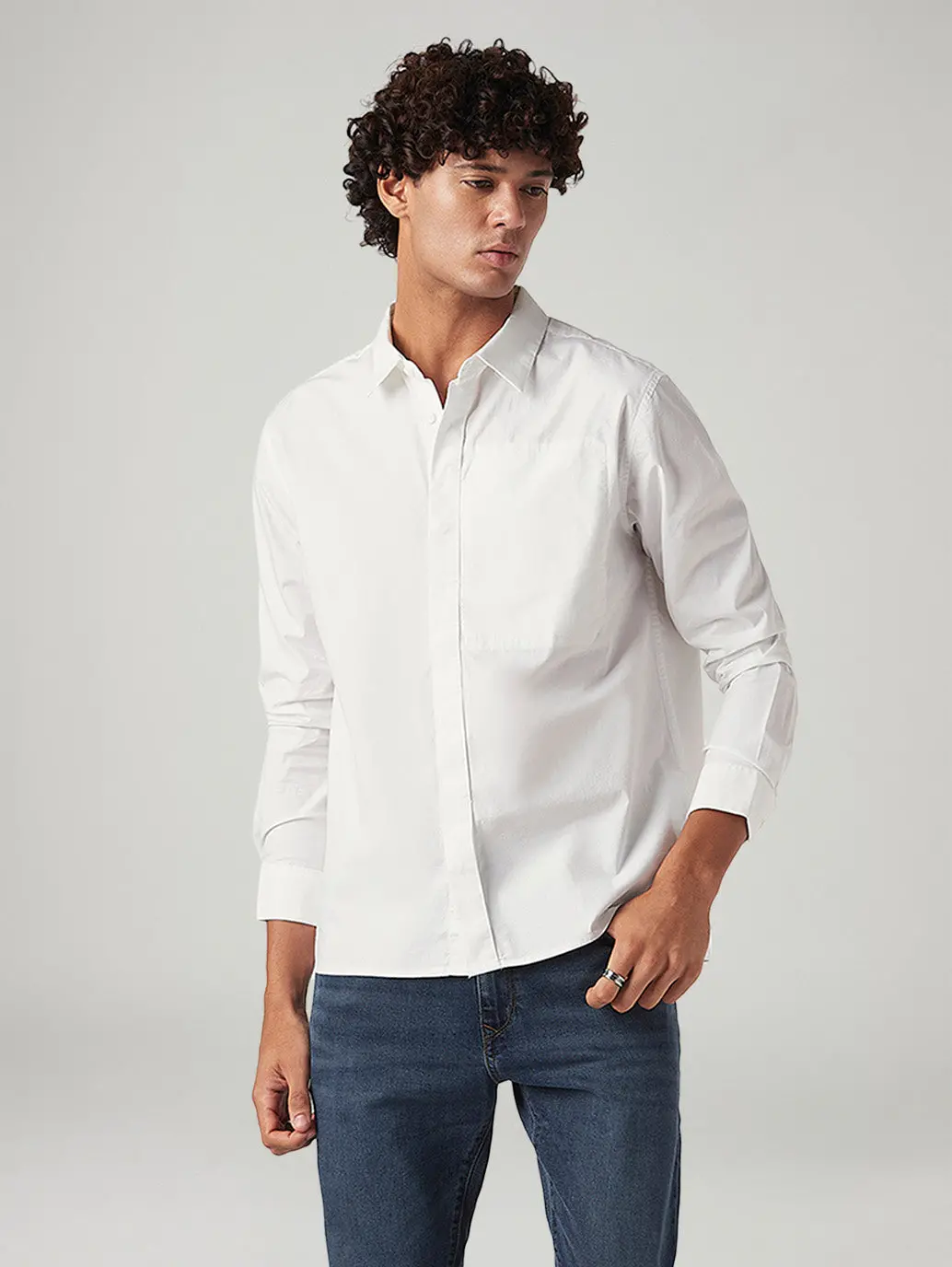 Men's Solid Slim Fit Shirt 1