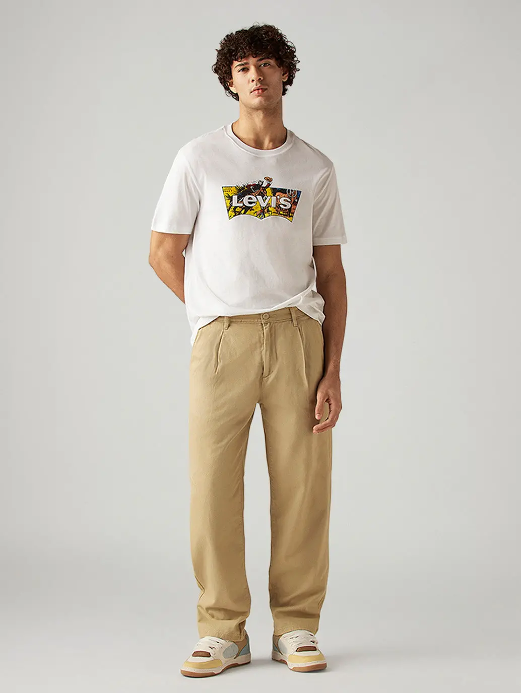 Men's 568 Khaki Loose Fit Mid Rise Chinos 1