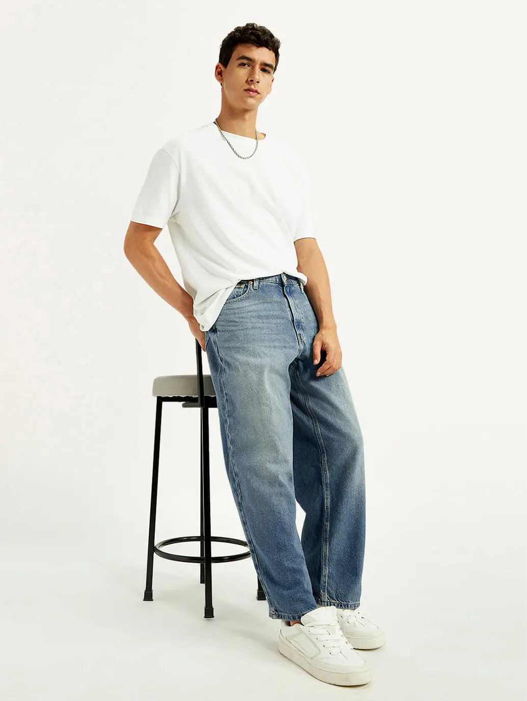 Men's 578 Blue Loose Fit Mid Rise Jeans 1