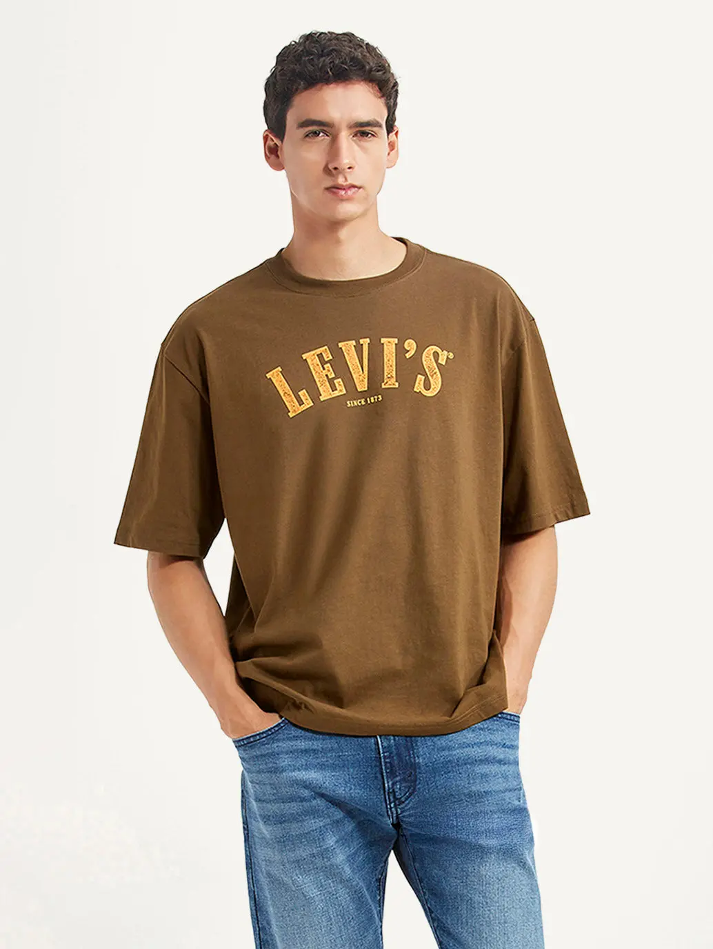 Men's Brand Logo Loose Fit T-Shirt 1