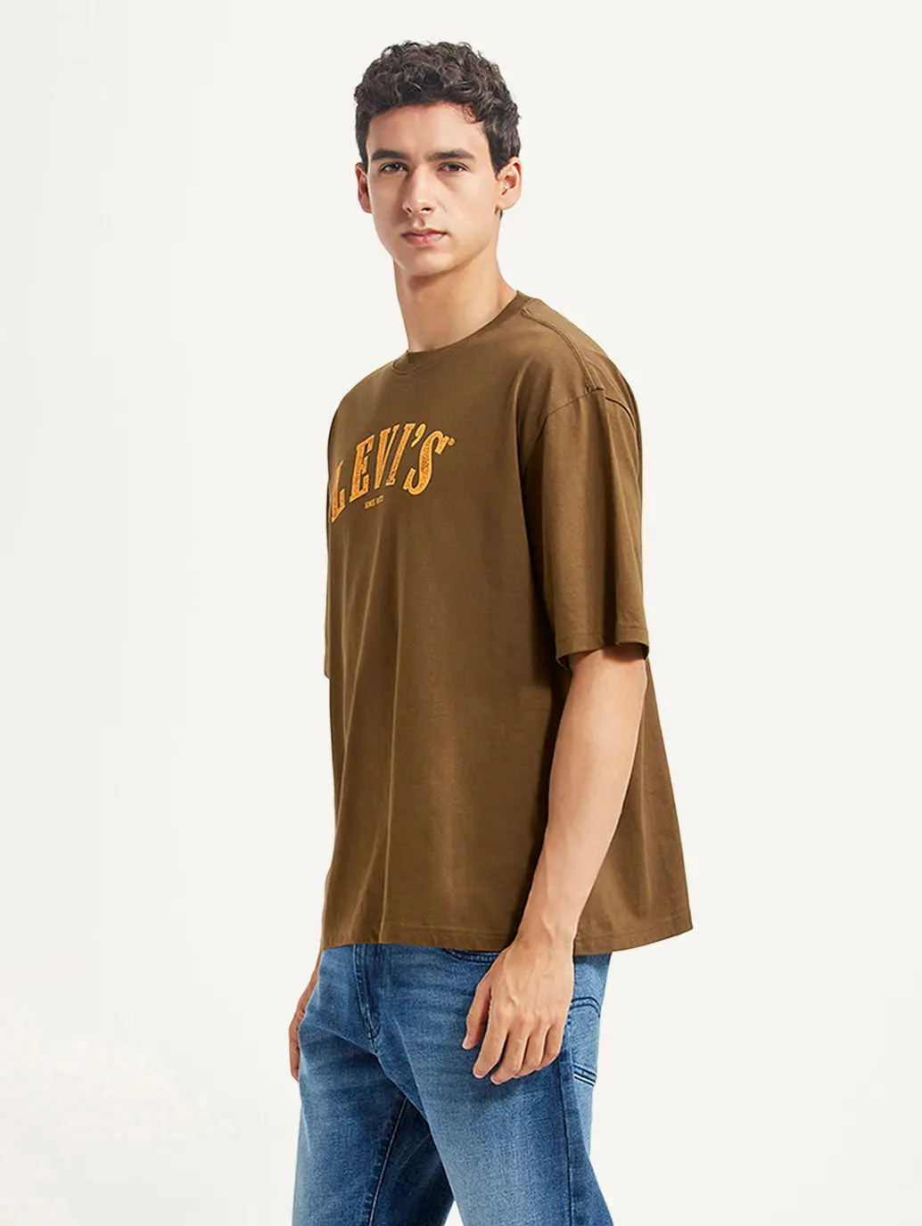 Men's Brand Logo Loose Fit T-Shirt 4