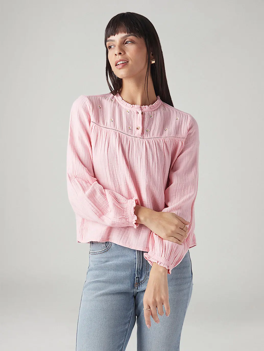 Women's Embroidered Regular Fit Top 1
