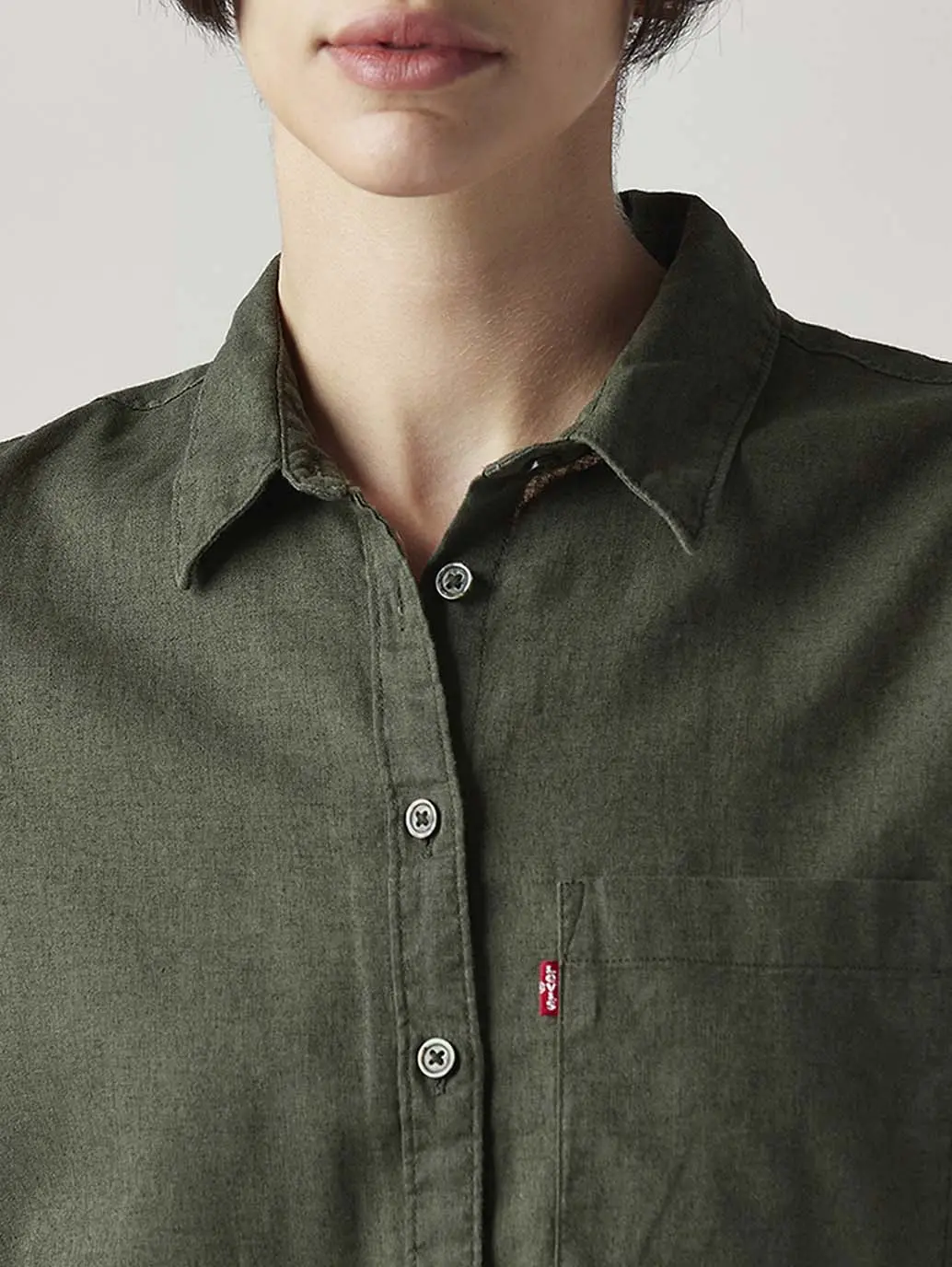 Women's Solid Relaxed Fit Linen Shirt 4