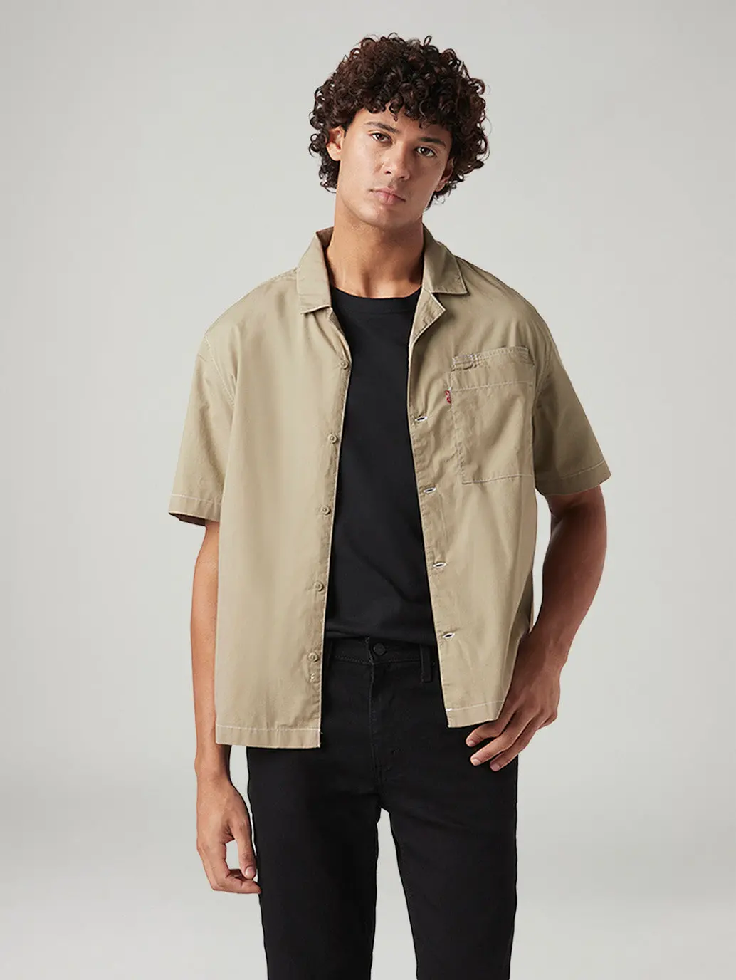 Men's Solid Relaxed Fit Poplin Shirt 1