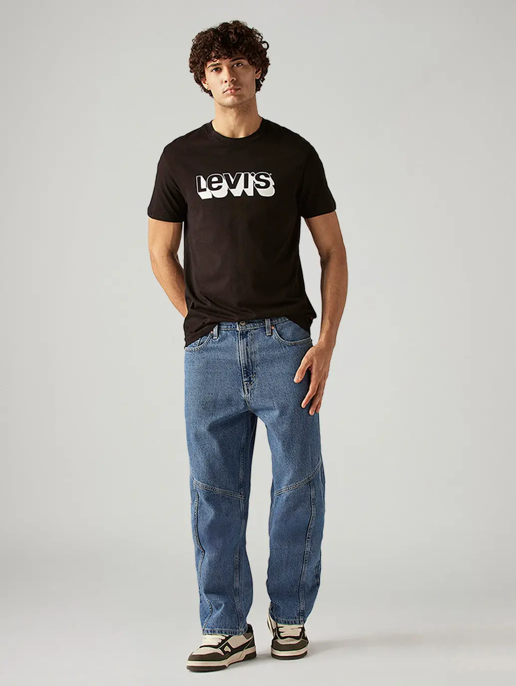 Men's 568 Blue Loose Fit Mid Rise Jeans 1