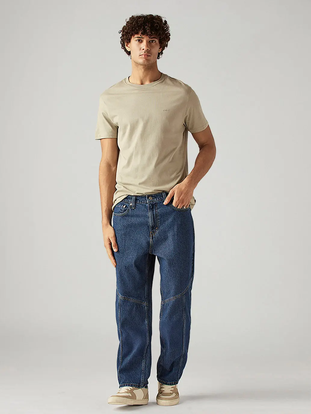 Men's 568 Dark Blue Loose Fit Mid Rise Jeans 1