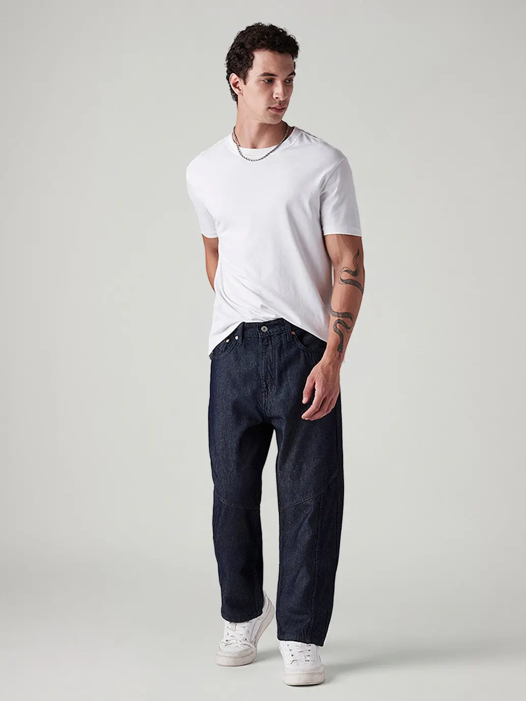 Men's 568 Dark Indigo Loose Fit Mid Rise Jeans 1