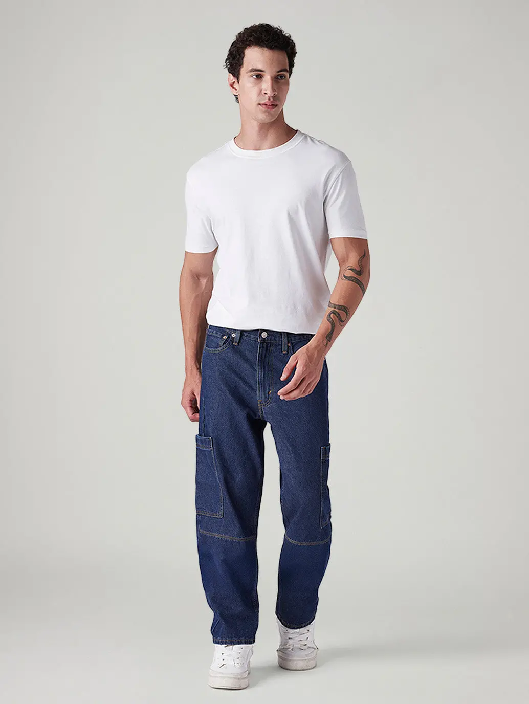Men's 568 Med Indigo Loose Fit Mid Rise Jeans 2