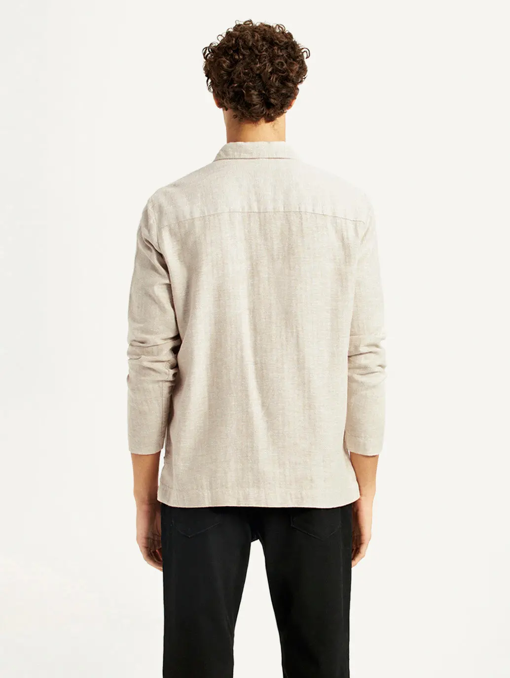 Men's Redloop Self Design Beige Shacket 2