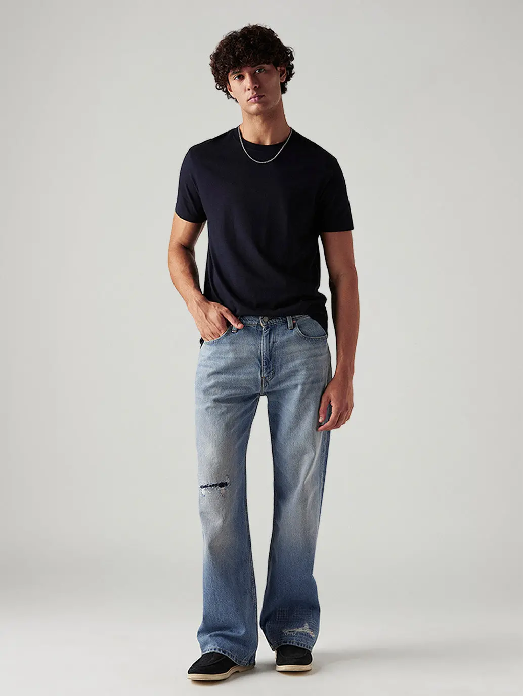 Men's 567 Light Blue Bootcut Mid Rise Jeans 1