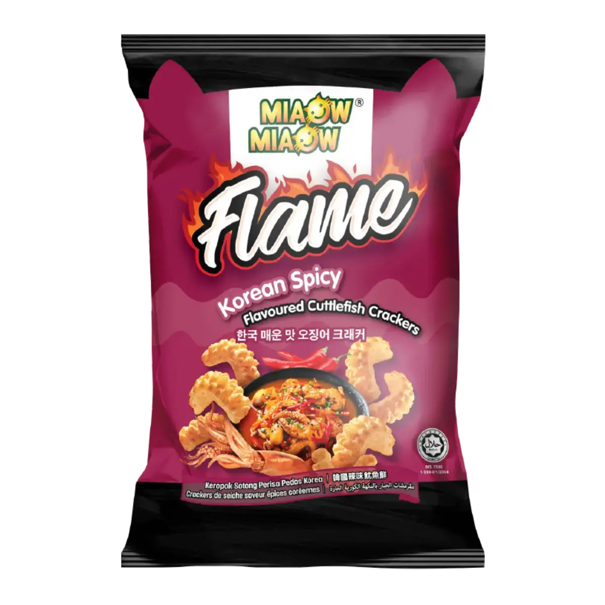 Miaow Miaow Korean Spicy Flavoured Cuttlefish Crackers 50G 1